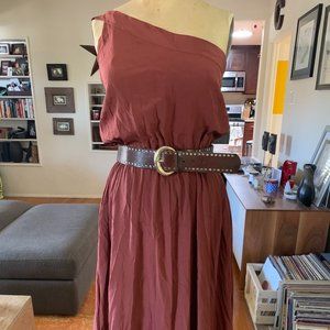 Silk One Shoulder Vintage Dress